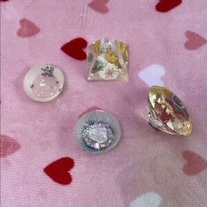 Colorful Resin Paperweights Set